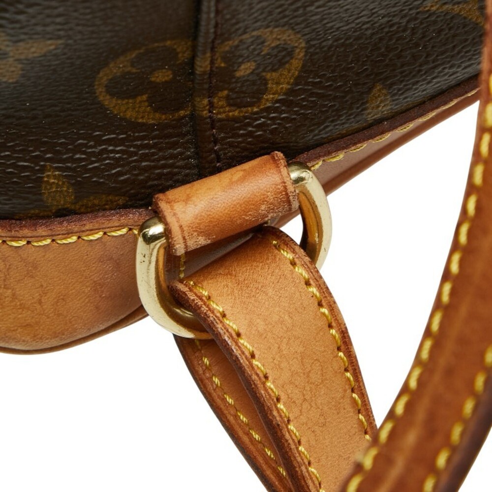 LOUIS VUITTON Authentic Brown Monogram Leather Backpack - Picture 9 of 14